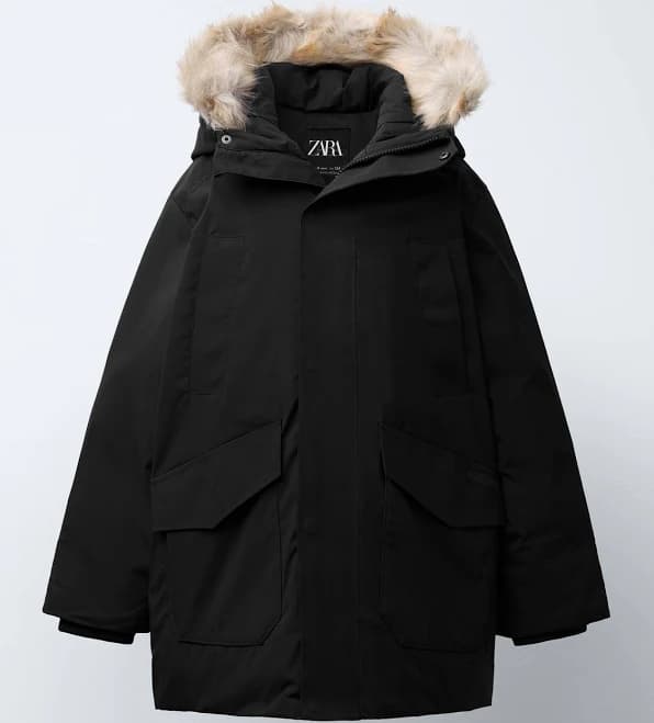 Zara Kids Feather Down Puffer Coat