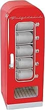 Retro Mini Vending Machine for Room Perfect for Office, Dorm Rooms, Bar or Home, Mini Fridge 10 Can Soda Vending Machine, Red