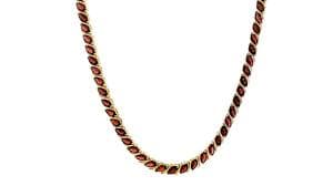 Amazon.com: Ross-Simons 20.00 ct. t.w. Garnet Tennis Necklace in 18kt Yellow Gold Over Sterling Silver. 18 inches : Clothing, Shoes & Jewelry