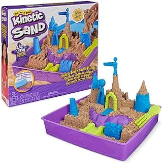 Kinetic Sand, Deluxe Beach Castle Playset with 2.5lbs Play Sand, Tools & Molds, Sensory Toys, Stocking Stuffers for Kids Ages 3 and up