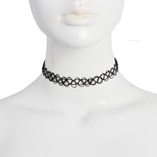 Buy Streamline 4 Pieces Henna Tattoo Set | 2 Necklaces + 2 Bracelets | Black Choker Set | Tatto Henna Jewelry Neckless and Bracelet Set of 4 Pieces | Black Vintage Gothic Stretch (Elastic) Choker Collar Necklace + Bracelet | 80´s 90´s at Amazon.in