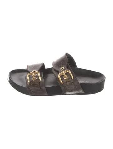 Louis Vuitton LV Monogram Slides in Brown, Women's IT 34 | 4