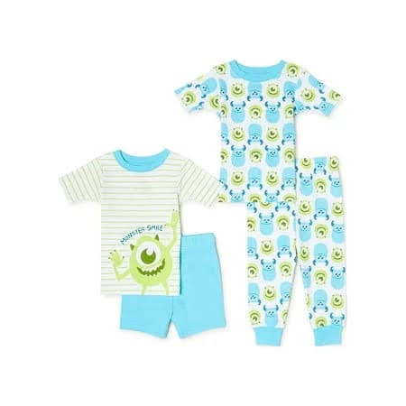 Monsters Inc. Baby Boys 4-Piece Pajama Set