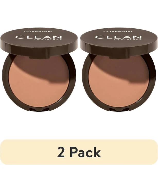 (2 pack) Covergirl Clean Invisible Pressed Powder, 155 Soft Honey, 0.38 oz