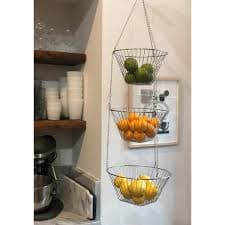 Fox Run Silver Chrome Hanging Baskets 6312 - The Home Depot
