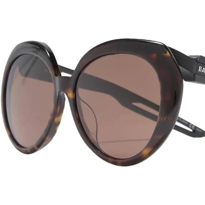 Balenciaga Oversized Tortoiseshell Sunglasses Brown Lenses