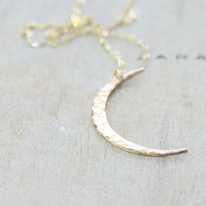 14K Gold Filled Minimalist Crescent Moon Necklace