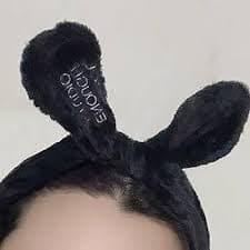 Amazon.com : Linsiter Black Wired Headbands for Women, Soft Coral Fleece Headband Hairband Rabbit Ear Shape Hairlace for Washing Face, Spa, Makeup, 1pcs : Beauty & Personal Care
