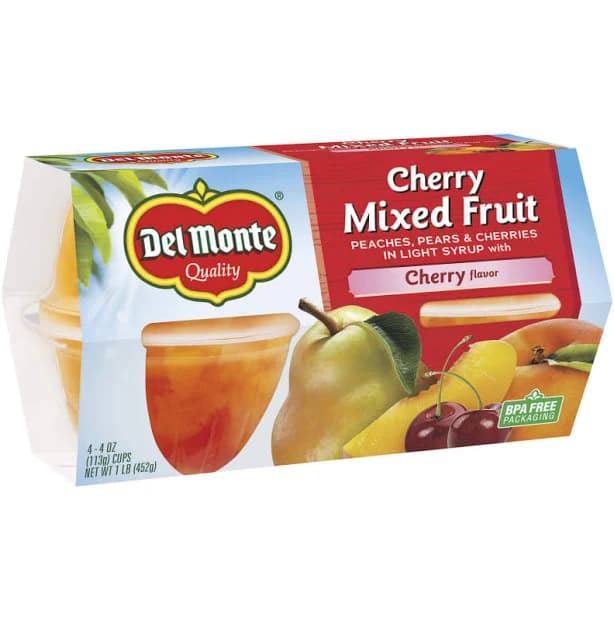 Del Monte Cherry Mixed Fruit in 100% Juice