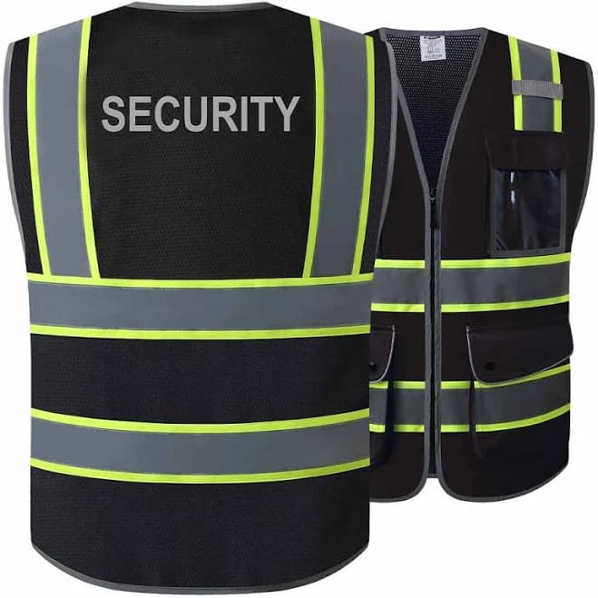 JKSafety Hi-Vis Reflective Safety Vest with 9 Pockets