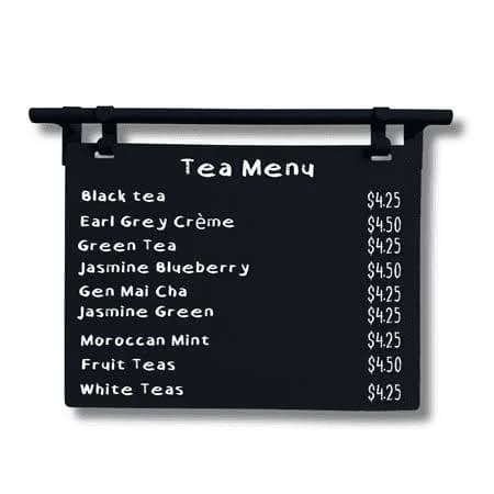Contemporary Style Hanging Landscape Menu Sign