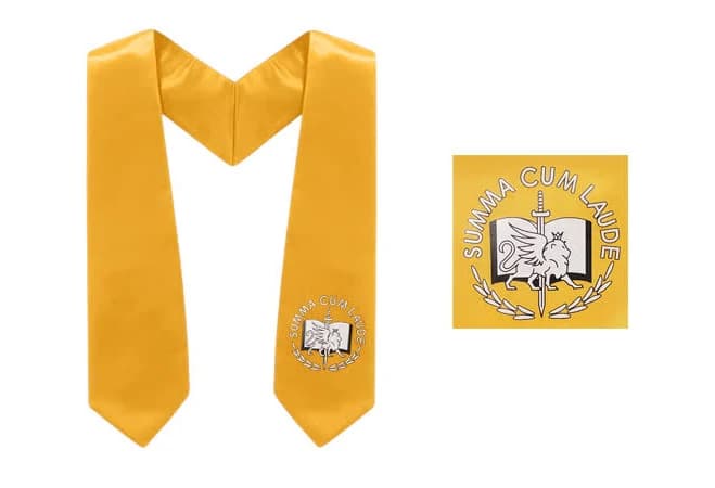 Gold Summa Cum Laude Stole