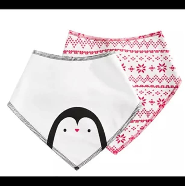 First Impressions Baby Boys & Girls 2-Pc. Penguin Bandana Bib Set