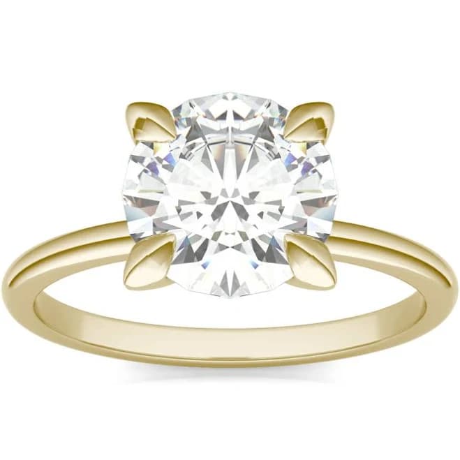 Charles & Colvard Round Brilliant Classic Solitaire Engagement Ring