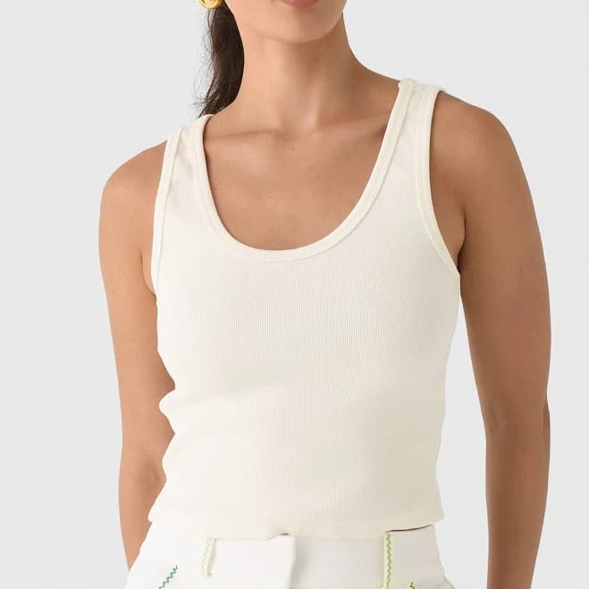 perfectwhitetee Blondie Women's Structured Rib Tank