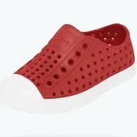 Native Kids Jefferson Sandals Shoes - Torch Red/ Shell White