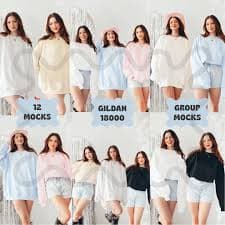 Gildan 18000 Mockup, Group Mockup, Friend Mockup, Bachelorette Party Shirt Mock, Bachelorette Party Mockup, Sister Mockup, C1717 Mockup - Etsy UK