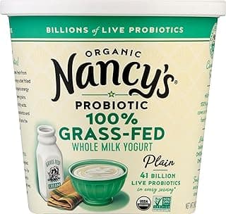 NANCYS YOGURT Organic Plain Grass Fed Whole Milk Yogurt, 24 OZ