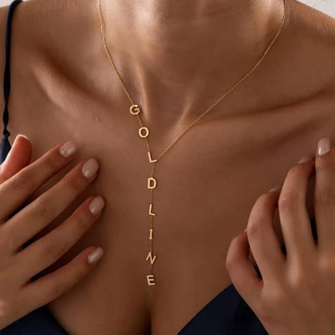 Custom Name Y Initial Drop Necklace