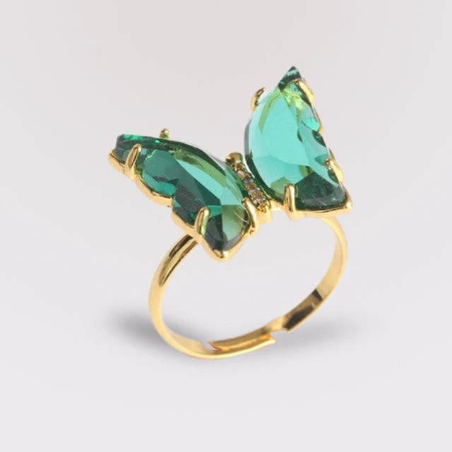 Crystal Butterfly Ring