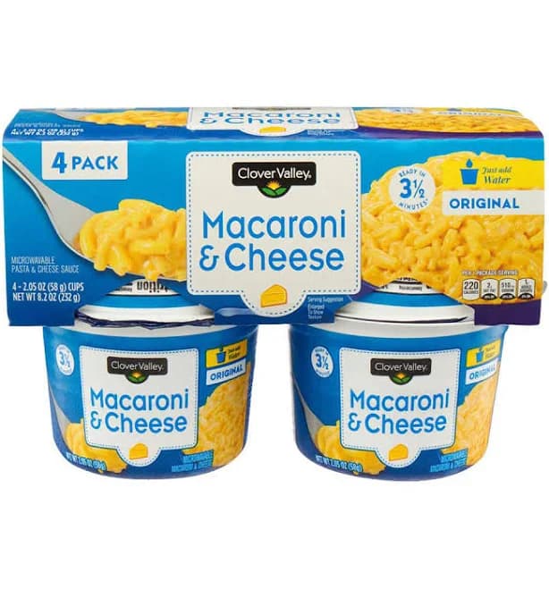 Clover Valley Microwave Cup Mac & Cheese