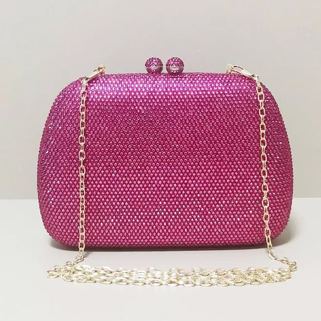 Rhinestone Metallic Crystal Handbag