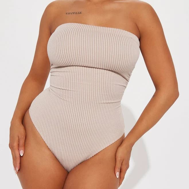 Fashion Nova Women's Rylin Ribbed Bodysuit