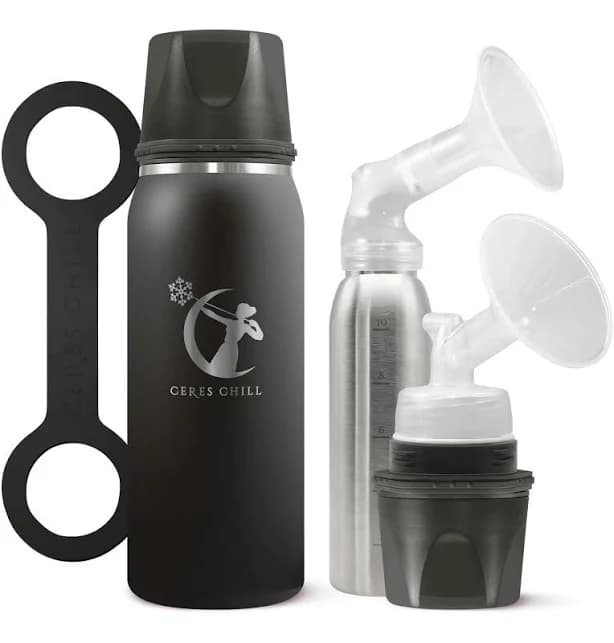 Ceres Chill OG Stainless Steel Breast Milk Chiller Container, Black #CC-1-BC-L-BL
