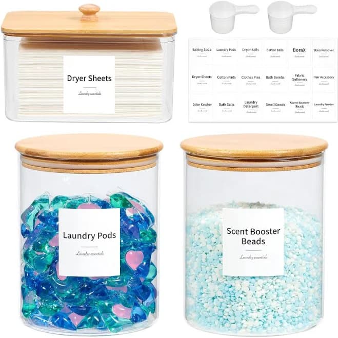 KitHero Glass Laundry Pods Container