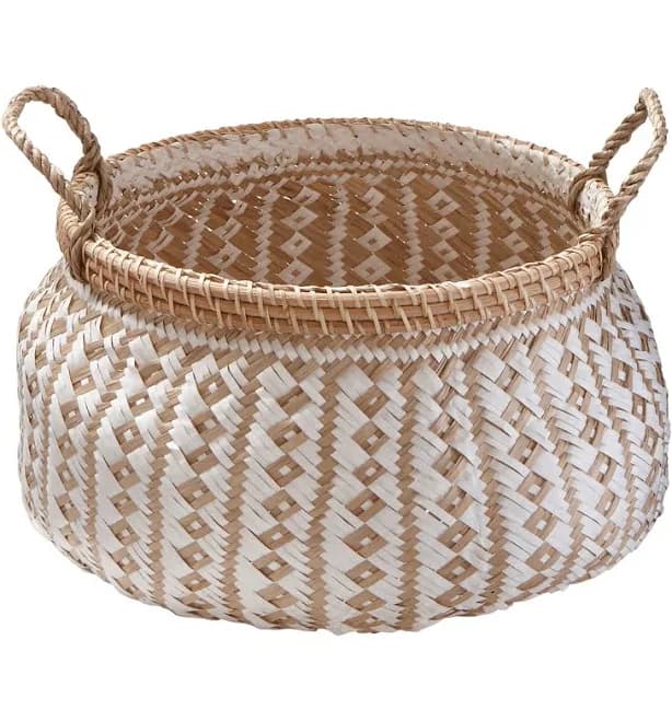 Tag Diamond Weave Basket