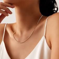Jewelry Affairs 14k Yellow Real Gold Filled Solid Curb Chain Necklace, 4mm, 18": Clothing, Shoes & Jewelry - Amazon.com