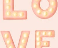 Love Light Letters - Pink