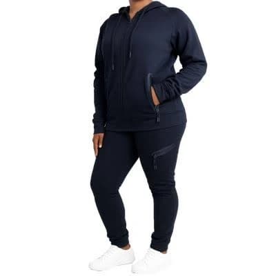 Blu Rock Women's Loose Fit Tech Fleece Hoodie & Jogger Set