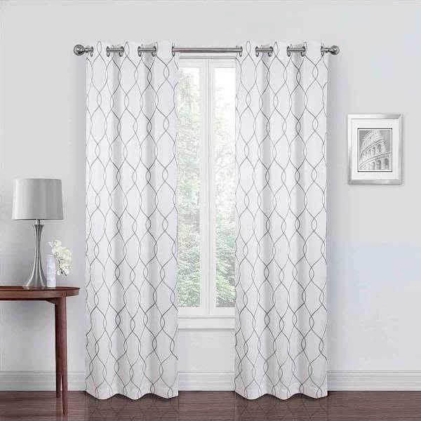 At Home Riley Embroidered Blackout Grommet Curtain Panel