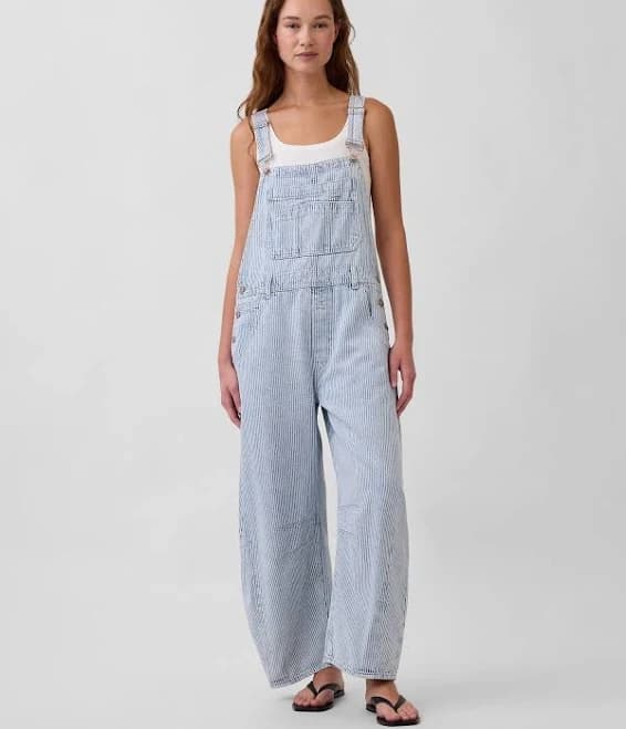 Gap Women's Ultrasoft Denim Horseshoe Overalls