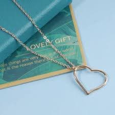 Amazon.com: Yheakne Boho Long Heart Pendant Necklace Gold Outline Heart Necklace Chain Hollow Heart Drop Necklace Minimalist Necklace Jewelry for Women : Clothing, Shoes & Jewelry