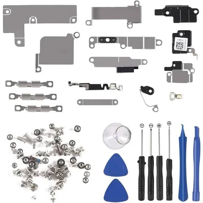 Inner Parts Replacement Kits for iPhone, Including Internal Bracket Replacement Parts, Full Screw Set and Repair Tool Kit (for iPhone 15 pro)