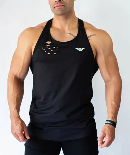 Men's Distressed Workout Tank Top