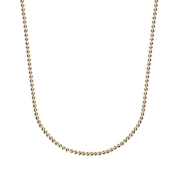 14K Yellow Gold Military Ball Chain Necklace
