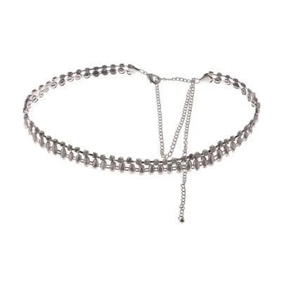 Anna-Kaci Women's Double Row Crystal Waist Chain with Adjustable Extender