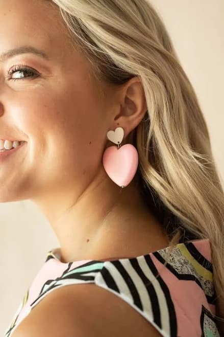 Maximalist Oversized Heart Drop Earrings