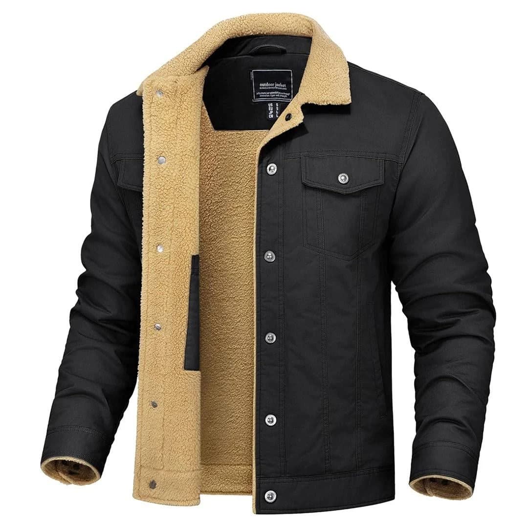 Men's Thermal Sherpa Fleece Cargo Jacket