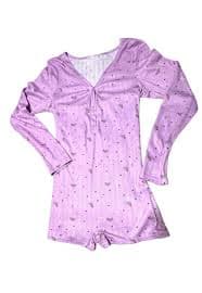 For Love & Lemons Lavender romper with pink | Mercari