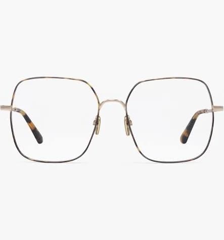 Jimmy Fairly Women's Gold Square Eyeglasses