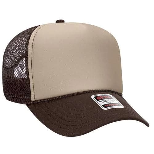 OTTO Cap 32-467 5 Panel Mid Profile Mesh Back Trucker Hat