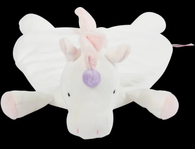 WubbaNub Baby White Unicorn Lovey
