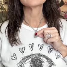 Worry Stone Moon Necklace – Gemstone Moon Pendant by Love, Lisa