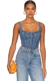 Denim Corset Bustier