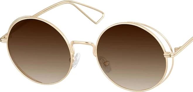Zenni Round Rx Sunglasses Metal Full Rim Frame