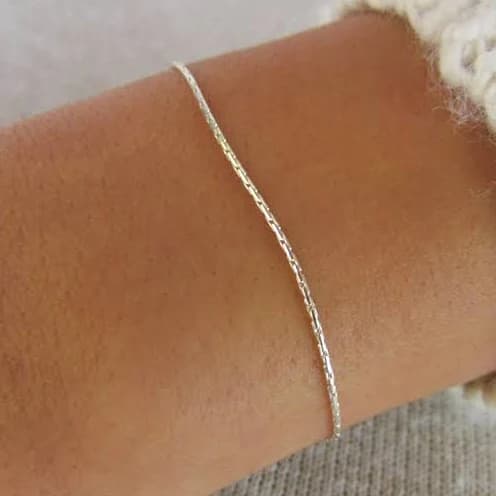 Sterling Silver Dainty Chain Bracelet